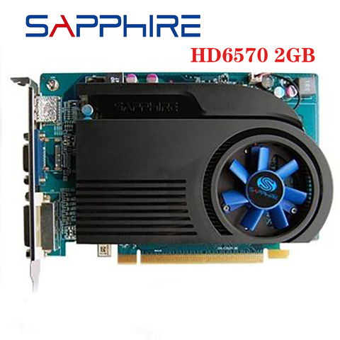 Видеокарты SAPPHIRE HD 6570 2 Гб GDDR3 для AMD, графическая карта GPU Radeon HD6570, офисный компьютер для AMD карты HDMI, б/у оригинал ► Фото 1/6