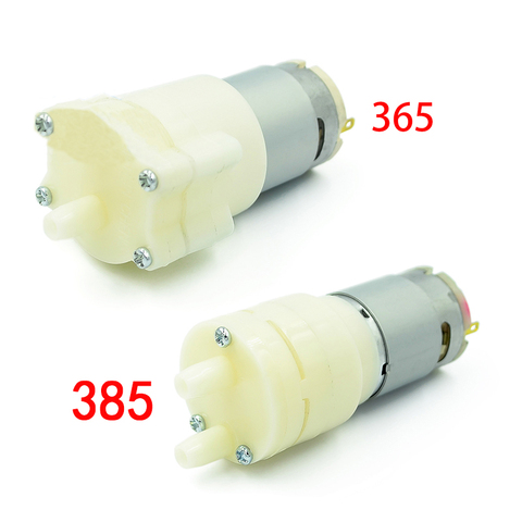 DC6-12V R365/R385, Круглый мембранный насос для аквариума, воды, воздуха постоянного тока, аксессуары для аквариумных воздушных насосов. ► Фото 1/6