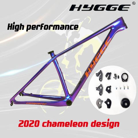 Новое поступление! HYGGE HM-01 полная рама карбоновая для горного велосипеда, MTB рама велосипеда, 29er рама для горного велосипеда, 135x9 мм QR или 142x12mm ► Фото 1/5