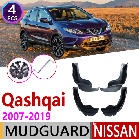 Брызговики для Nissan Qashqai J10 J11 2007 ~ 2022, брызговики, аксессуары 2008 2009 2010 2015 2016 2017 2022 ► Фото 1/6