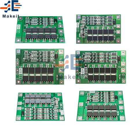 Балансировочная плата BMS 3S/4S 25A/30A/40A/60A 12 В, плата Bms 18650, защита зарядного устройства для литий-ионной, литиевой батареи, новая улучшенная/балансировочная плата ► Фото 1/6