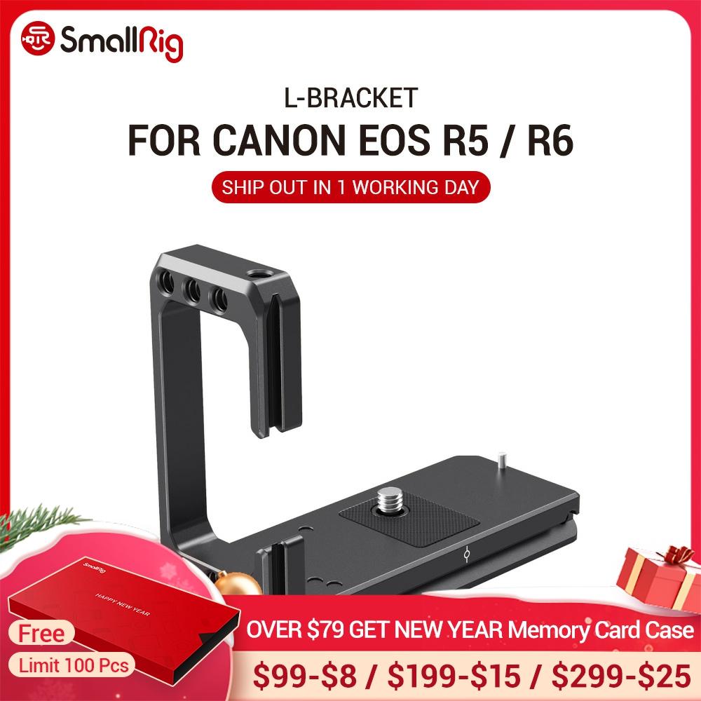 L-образный кронштейн SmallRig для камеры Canon EOS R5 и R6 w/ Arca-Type 1/4 дюйма, резьба для аксессуаров, быстросъемная L-пластина 2976 ► Фото 1/6