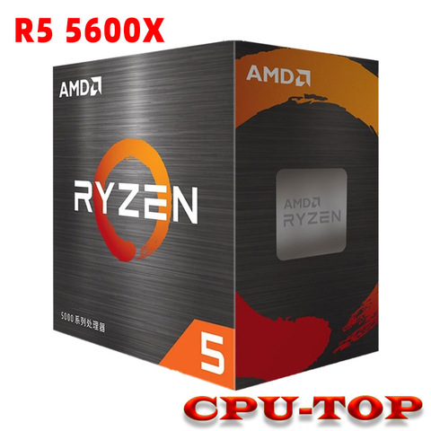 Новый процессор AMD Ryzen 5 5600X R5 5600X 3,7 ГГц шестиядерный двенадцатипоточный процессор 65 Вт L3 = 32M 100-000000065 разъем AM4 с кулером ► Фото 1/3