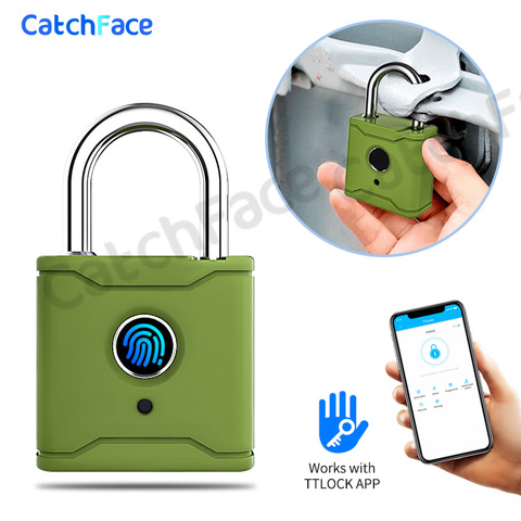 Bluetooth Smart Padlock блокировка отпечатков пальцев Умный Замок без ключа с приложением TTlock ► Фото 1/6