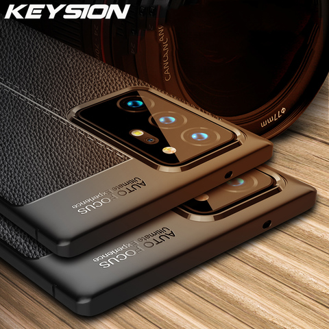 Ударопрочный чехол KEYSION для Samsung Galaxy Note 20, ультрароскошный кожаный мягкий силиконовый чехол-накладка для Samsung NOTE 20 ► Фото 1/6