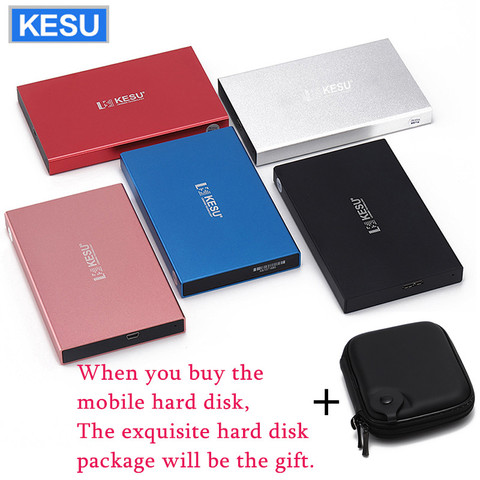Оригинальный металлический тонкий портативный внешний жесткий диск KESU 2,5 дюйма, USB 3,0, 160 Гб, жесткий диск, внешний жесткий диск HD, 6 цветов в пр... ► Фото 1/6