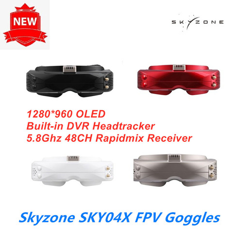 SKYZONE SKY04X 5,8 ГГц 48CH 1280*960 OLED FPV очки 2D/3D HDMI Встроенный Headtracke с вентилятором DVR камера для радиоуправляемого гоночного FPV дрона ► Фото 1/6
