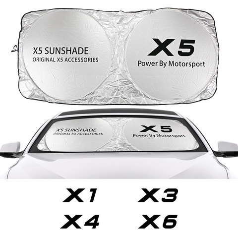 Лобовое стекло автомобиля солнцезащитный козырек крышка для BMW X5 E70 F15 G05 X1 F48 X3 F25 X6 E71 X2 F39 X4 F26 X7 G07 вспомогательное оборудование анти-УФ-отража... ► Фото 1/6