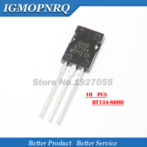 10 шт./лот BT134-600D-126 BT134 BT134-600 600V 4A симисторов рельс TRIAC-126 134-600D новый оригинальный ► Фото 1/1