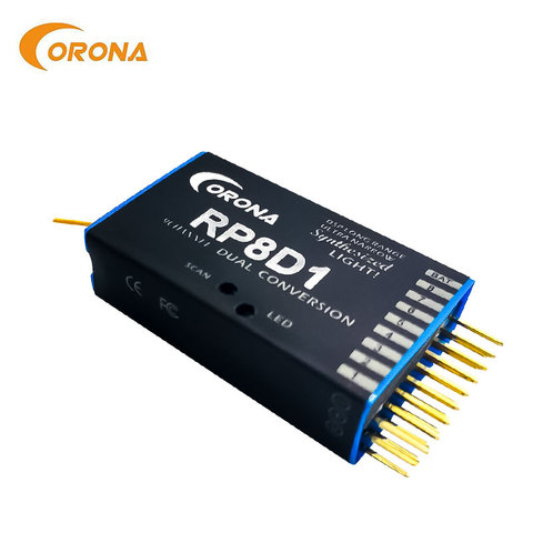 Синтезированный ресивер CORONA RP8D1 35 МГц/40 МГц/72 МГц 8CH с двойным преобразователем ► Фото 1/3