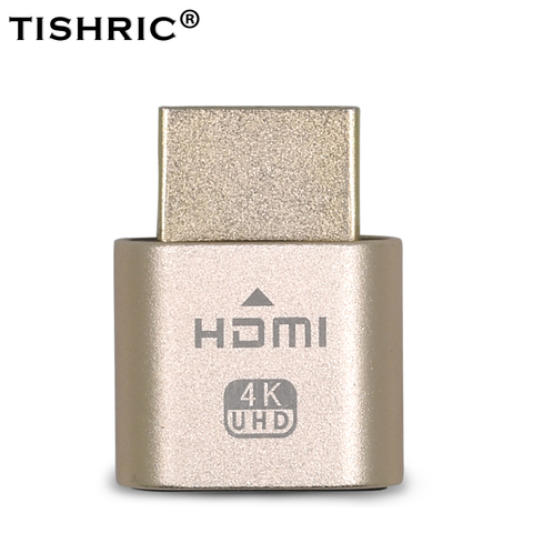 TISHRIC HDMI виртуальный дисплей HDMI подключаемый разъем DDC EDID обманка Виртуальная штепсельная вилка HDMI подключаемый эмулятор адаптер для майнинга биткоинов ► Фото 1/5