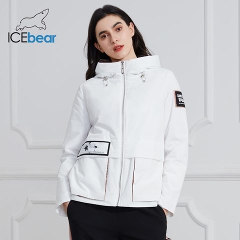 Женская куртка с капюшоном ICEbear, повседневная качественная куртка на весну, модель 2022, GWC20728I ► Фото 1/6