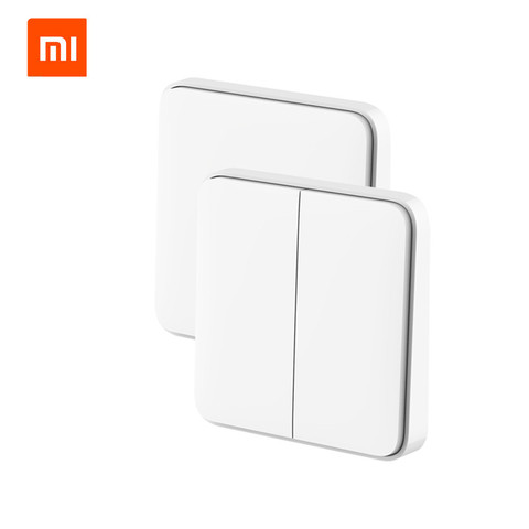 Умный настенный выключатель Xiaomi Mijia, с одним и двумя клавишами, работает с сетчатым шлюзом BLE, с дистанционным управлением ► Фото 1/5