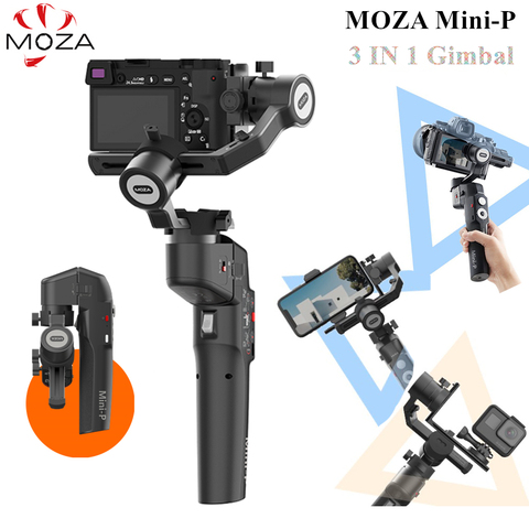 Moza Mini-P 3-осевой карданный стабилизатор для смартфонов экшн-камер компактные камеры беззеркальные камеры 1,98lbs Максимальная полезная нагрузк... ► Фото 1/6