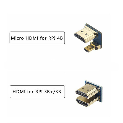 Конвертер HDMI в Micro HDMI 1080P, адаптер Micro HDMI для Raspberry Pi 3/4 HDMI 5 дюймов, разъем для ЖК-дисплея с сенсорным экраном ► Фото 1/6