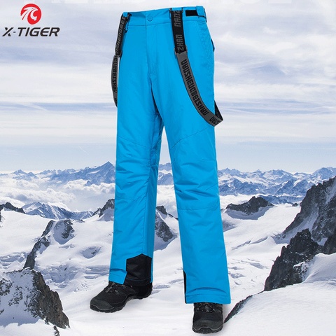 X-TIGER, лыжные штаны для мужчин, сохраняющие тепло, зимние штаны, зимний комбинезон, ветронепроницаемые, водонепроницаемые, зимние, спортивные, лыжные, Сноубордические штаны ► Фото 1/6