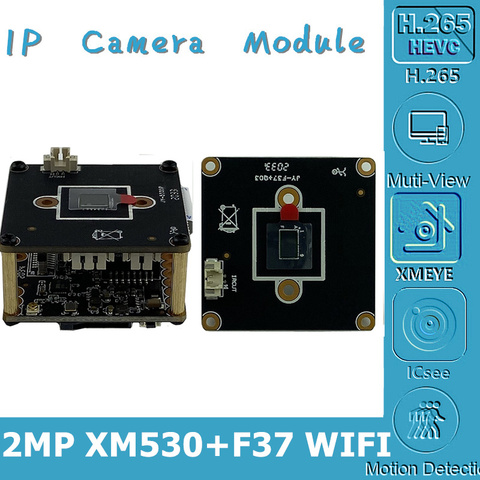 Wi-Fi беспроводная камера AP 2MP XM530 + F37 1920*1080 25FPS IP плата модуля камеры 8-128G SD карта Двусторонняя аудиосвязь CMS XMEYE P2P Cloud ► Фото 1/6