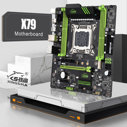 Материнская плата JINGSHA X79, игровая, LGA 2011, четырехканальная, 4 * DDR3 ECC REG, до 64 Гб, поддержка процессора E5 Series Pcie 16X ► Фото 1/6