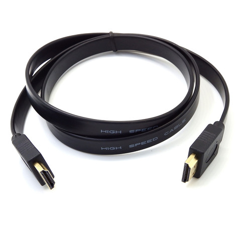 Кабель HDMI Full HD короткий HDMI кабель со штыревыми соединителями на обоих концах для подключения штекер плоский кабель Шнур для аудио-видео HD ТВ 30/50/100 см в наличии O21 ► Фото 1/6