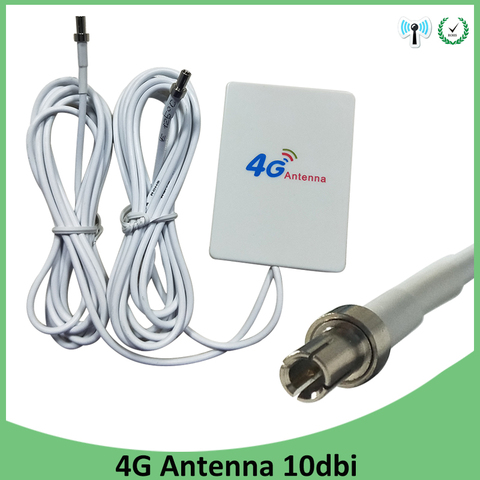 4g маршрутизатор антенна LTE Pannel TS9 SMA CRC9 разъем 3G 4G маршрутизатор Anetnna с кабелем 2 м 3G 4G LTE маршрутизатор модем антенна ► Фото 1/6
