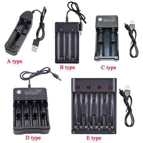 USB зарядное устройство 18650 14500 AA AAA 1,2 В 3,7 В Li-Ion Быстрая зарядка 1/2/3 порта 18350 батарей ► Фото 1/6