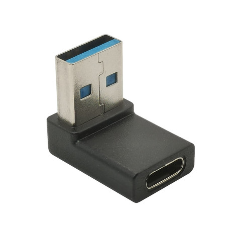 Переходник с USB 3,0 (Type-A) на USB 3,1 (Type-C) под прямым углом 90 градусов ► Фото 1/3