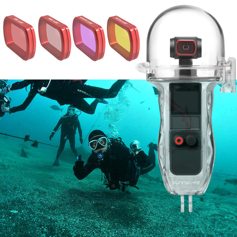 Карманные аксессуары для карданного подвеса для DJI Osmo Pocket 2 водонепроницаемый корпус для дайвинга красный/пурпурный/розовый фильтр для объе... ► Фото 1/6
