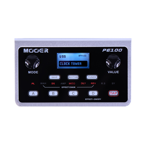 Мультиэффектный процессор MOOER PE100, портативная педаль для гитары, 40 узоров барабана, 10 метрономов, метрономы, 39 типов эффектов ► Фото 1/5