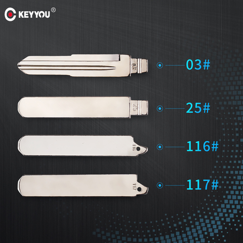 KEYYOU #117 #116 #25 #03 KD Blade для Honda Accord, подходит для odysley Civic City CRIDER(2014 г/А), откидной складной ключ, автомобильное пустое лезвие ключа ► Фото 1/5