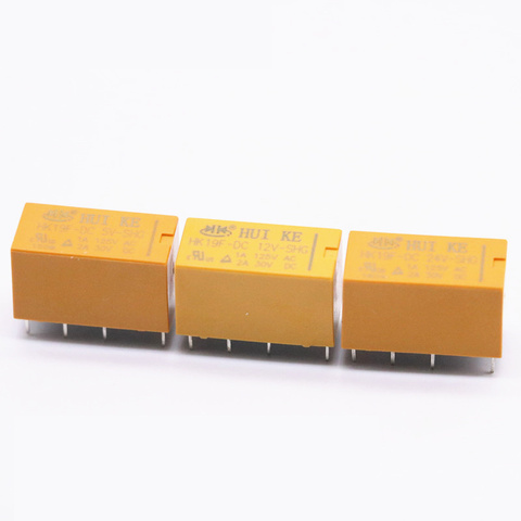 Мини-реле мощности, PCB тип, спиральная катушка DPDT 8 Pin 2NO 2NC, для печати на печатной плате, в виде HK19F-DC5V-SHG, 1/2/2/3/5 ► Фото 1/5
