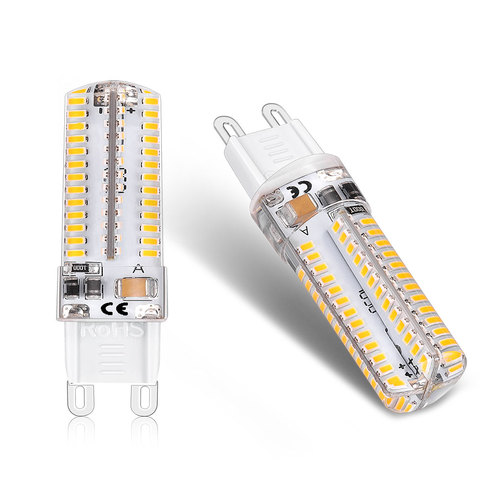 1 шт., ярсветодиодный Светодиодная лампа G9 led 220 В 2835 SMD 64 led s 7 Вт/9 Вт/10 Вт/12 Вт, заменяемая лампа 40 Вт, светодиодная лампа с теплым и холодным белым светом и светодиодная точечная лампа ► Фото 1/6