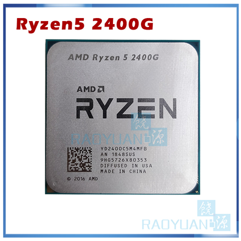 AMD Ryzen 5 2400G R5 2400G R5 2400G 3,6 ГГц четырехъядерный восьмипоточный процессор 65 Вт YD240BC5M4MFB разъем AM4 ► Фото 1/1