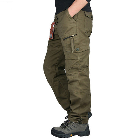 Мужские прямые тактические брюки, повседневные длинные брюки-карго в армейском стиле размера плюс 2XL на весну и осень, 2022 ► Фото 1/6
