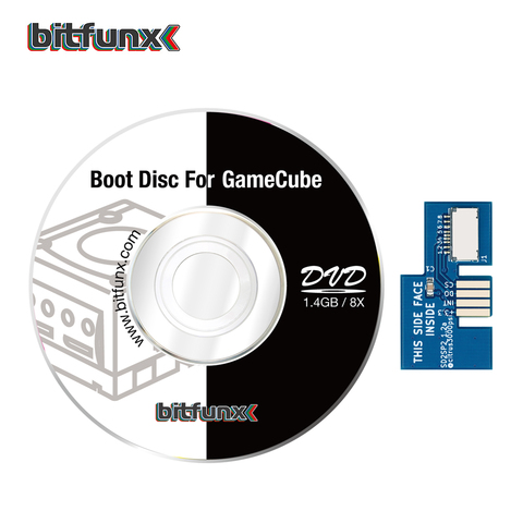 Адаптер Bitfunx SD2SP2 для Nintendo Gamecube NGC NTSC, устройство для чтения tf-карт + Швейцарский загрузочный диск Mini DVD ► Фото 1/6