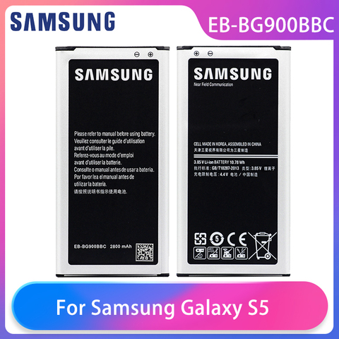 Оригинал, Samsung Galaxy S5 G900S G900F G9008V 9006v 9008W 9006W аккумулятор телефона EB-BG900BBC EB-BG900BBE 2800 мАч с NFC ► Фото 1/4