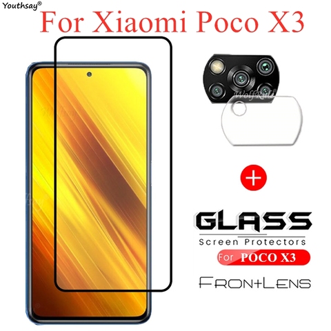 2 шт., защитная пленка на объектив камеры Xiaomi Mi Poco X3, закаленное стекло для Xiaomi Poco X3, NFC стекло ► Фото 1/6