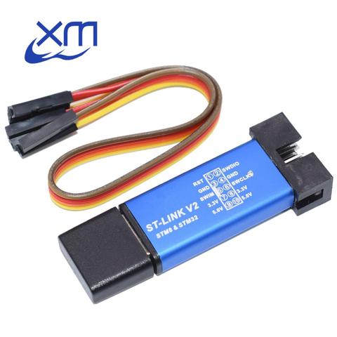 10 шт., программатор ST LINK Stlink ST-Link V2 Mini STM8 STM32 для загрузки с крышкой A41 случайных цветов ► Фото 1/6