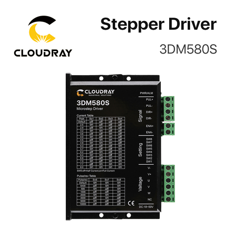 Cloudray 3DM580S 3-фазный шаговый драйвер 24-50VDC для Nema 23 шаговый двигатель контроллер ЧПУ гравировальный станок ► Фото 1/6