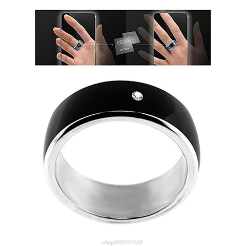 Новейшая модель; Magic NFC Smart Ring (умное кольцо Универсальная совместимость со всеми Android оконные рамы телефон NFC мобильных телефонов черный цифровой, американский размер 6-13 D15 20 Прямая поставка ► Фото 1/6