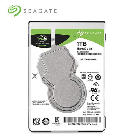 Жесткий диск Seagate для ноутбука, 1 ТБ, 2,5 дюйма, 7 мм, 5400 об/мин, SATA, 6, 128 Мб, Кэш-диск для ноутбука ST1000LM048 ► Фото 1/5