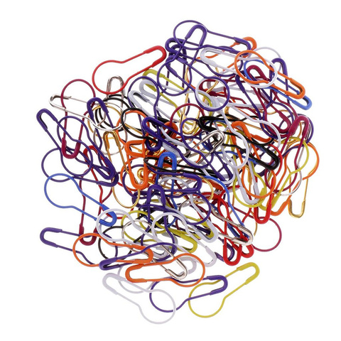 100 шт. * 22 мм цветной маркер для вязания крючком, бирка для вышивания, безопасные булавки, инструменты для шитья DIY, игольчатый зажим, аксессуа... ► Фото 1/5