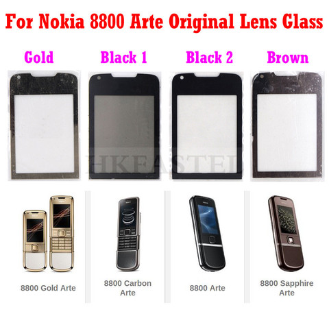 Оригинальное зеркало с ЖК-дисплеем для Nokia 8800A 8800 Arte Gold Sapphire Arte, Защитное стекло для экрана с клеем ► Фото 1/5
