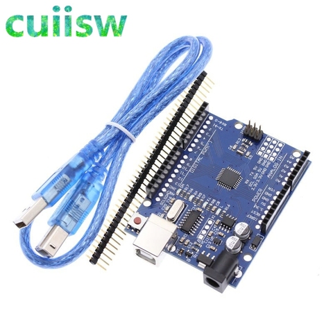 Плата Cuiisw UNO R3 UNO 1 шт., чип CH340G + MEGA328P 16 МГц для Arduino UNO R3, макетная плата + USB кабель ► Фото 1/6