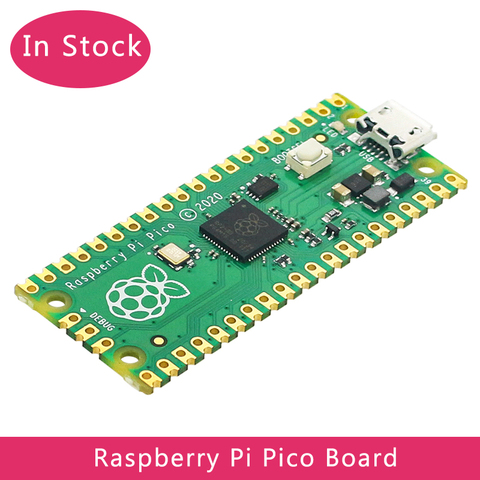 В наличии, Raspberry Pi Pico RP2040, микроконтроллер, чип, Двухъядерный Arm Cortex M0 +, процессор, маломощные микрокомпьютеры ► Фото 1/1