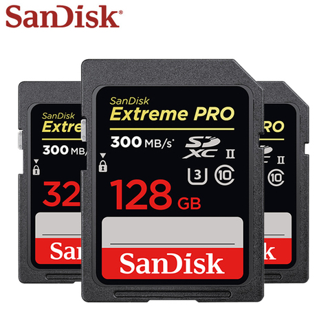 Карта памяти SanDisk Extreme Pro/Ultra, 32 ГБ, 64 ГБ, 128 ГБ, U3/U1, SD-карта 256 ГБ, 16 ГБ, флеш-карта SD, SDXC, SDHC, SD-карта для камеры ► Фото 1/6