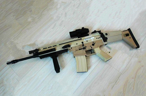 1:1 US FN SCAR-L штурмовая снайперская винтовка, пистолет, пистолет-автомат, бумажная модель, Набор игрушечных пазлов ручной работы ► Фото 1/5