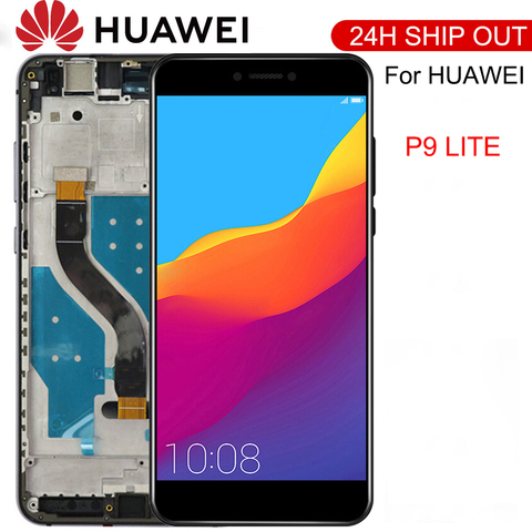 ЖК-дисплей для Huawei P9 lite 2017, ЖК-дисплей с дигитайзером сенсорного экрана в сборе, с рамкой, для Huawei P9 lite, 2017 г., с ЖК-экраном, с дигитайзером, для ... ► Фото 1/2
