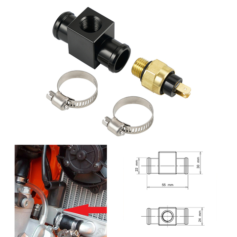 Мотоцикл M14x1,5 мм Универсальный датчик температуры 83 ° - 77 ° для MX Dirt Bike, эндуро HONDA HUSQVARNA KTM BETA GASGAS ► Фото 1/6