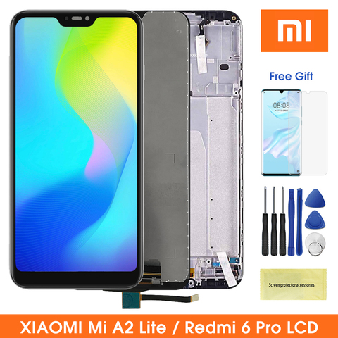 ЖК-дисплей 5,84 дюймов Mi A2 Lite для Xiaomi Mi A2 Lite, ЖК-дисплей с сенсорным экраном и дигитайзером в сборе для Redmi 6 Pro, ЖК-дисплей ► Фото 1/6
