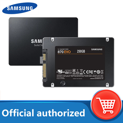 SAMSUNG SSD 870 EVO 250 ГБ 500 Внутренний твердотельный жесткий диск HDD жесткий диск SATA III 2,5 дюймов 1 ТБ 2 ТБ MLC ноутбука, настольного компьютера, ПК ► Фото 1/6